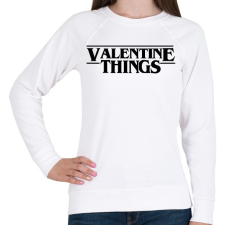 PRINTFASHION Valentine Things - Női pulóver - Fehér női pulóver, kardigán