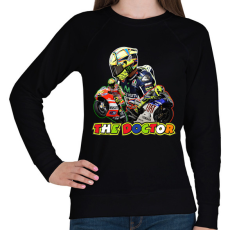 PRINTFASHION Valentino Rossi - The Doctor - Női pulóver - Fekete