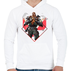 PRINTFASHION Valorant Breach - Férfi kapucnis pulóver - Fehér