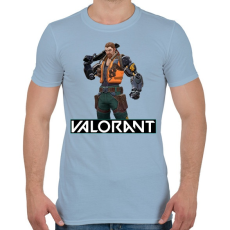 PRINTFASHION Valorant Breach - Férfi póló - Világoskék
