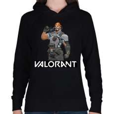 PRINTFASHION Valorant Brimstone - Női kapucnis pulóver - Fekete