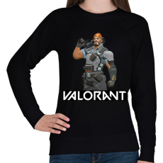 PRINTFASHION Valorant Brimstone - Női pulóver - Fekete