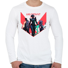 PRINTFASHION Valorant - Férfi hosszú ujjú póló - Fehér férfi póló