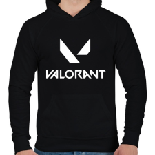 PRINTFASHION Valorant logo - Férfi kapucnis pulóver - Fekete férfi pulóver, kardigán
