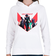PRINTFASHION Valorant - Női kapucnis pulóver - Fehér