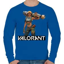 PRINTFASHION Valorant Raze - Férfi pulóver - Királykék férfi pulóver, kardigán