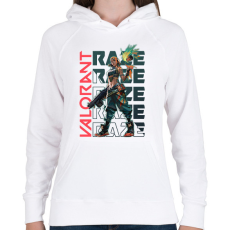 PRINTFASHION valorant raze - Női kapucnis pulóver - Fehér
