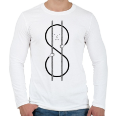 PRINTFASHION Válság 2 - Férfi hosszú ujjú póló - Fehér