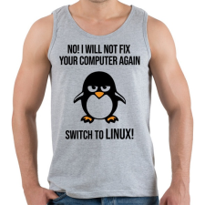 PRINTFASHION Válts linuxra - Férfi atléta - Sport szürke atléta, trikó