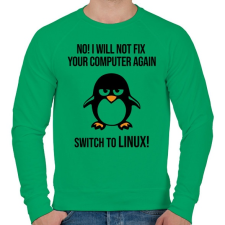 PRINTFASHION Válts linuxra - Férfi pulóver - Zöld férfi pulóver, kardigán