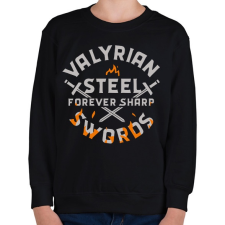 PRINTFASHION Valyrian acél kard - Gyerek pulóver - Fekete gyerek pulóver, kardigán