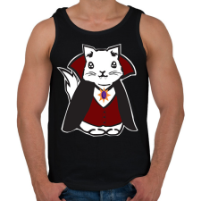 PRINTFASHION vámpír cica - Férfi atléta - Fekete atléta, trikó