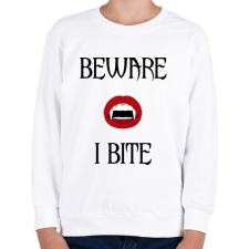 PRINTFASHION VAMPIRE - BEWARE I BITE - Gyerek pulóver - Fehér gyerek pulóver, kardigán