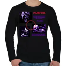 PRINTFASHION Vampire - Férfi hosszú ujjú póló - Fekete férfi póló
