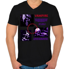 PRINTFASHION Vampire - Férfi V-nyakú póló - Fekete