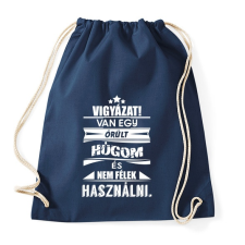 PRINTFASHION Van egy őrült húgom és... - Sportzsák, Tornazsák - Sötétkék tornazsák