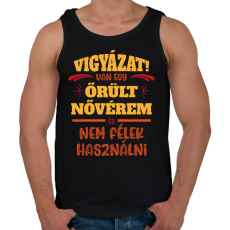 PRINTFASHION Van egy őrült nővérem - Férfi atléta - Fekete