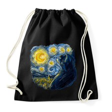 PRINTFASHION Van Gogh cica , Starry night by Vincent - Sportzsák, Tornazsák - Fekete tornazsák