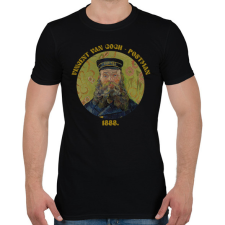 PRINTFASHION Van Gogh - Postman - Férfi póló - Fekete férfi póló