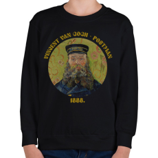PRINTFASHION Van Gogh - Postman - Gyerek pulóver - Fekete