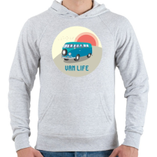 PRINTFASHION Van life 2 - Férfi kapucnis pulóver - Sport szürke férfi pulóver, kardigán