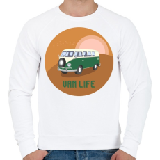 PRINTFASHION Van life 4 - Férfi pulóver - Fehér