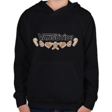 PRINTFASHION VANSütid - Gyerek kapucnis pulóver - Fekete gyerek pulóver, kardigán