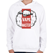 PRINTFASHION Vape master - Gyerek kapucnis pulóver - Fehér gyerek pulóver, kardigán