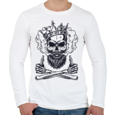 PRINTFASHION Vaper koponya - Férfi hosszú ujjú póló - Fehér