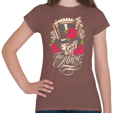 PRINTFASHION Varázslat - Női póló - Mogyoróbarna