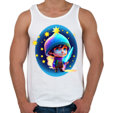 PRINTFASHION Varázslófiú - Férfi atléta - Fehér
