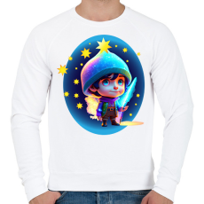 PRINTFASHION Varázslófiú - Férfi pulóver - Fehér