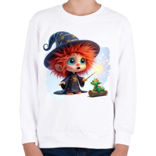 PRINTFASHION Varázslófiú sárkánnyal - Gyerek pulóver - Fehér gyerek pulóver, kardigán