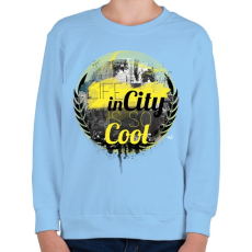 PRINTFASHION Városi élet - Gyerek pulóver - Világoskék