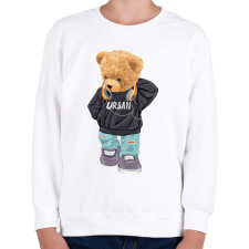 PRINTFASHION Városi maci - Gyerek pulóver - Fehér gyerek pulóver, kardigán