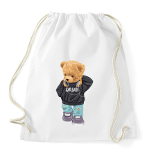 PRINTFASHION Városi maci - Sportzsák, Tornazsák - Fehér tornazsák