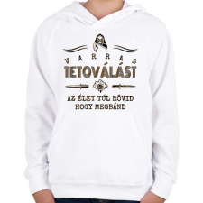 PRINTFASHION Varras tetoválás - Gyerek kapucnis pulóver - Fehér gyerek pulóver, kardigán