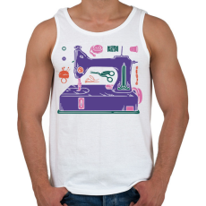 PRINTFASHION Varrógép - Férfi atléta - Fehér