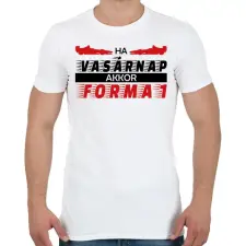 PRINTFASHION Vasárnap - Forma 1 - Férfi póló - Fehér férfi póló