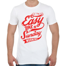 PRINTFASHION Vasárnap reggel - Férfi póló - Fehér
