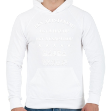 PRINTFASHION Vasas3 - Férfi kapucnis pulóver - Fehér férfi pulóver, kardigán