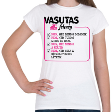 PRINTFASHION Vasutas feleség - Női póló - Fehér női póló