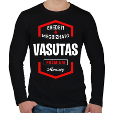 PRINTFASHION Vasutas prémium minőség - Férfi hosszú ujjú póló - Fekete férfi póló