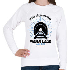 PRINTFASHION Vasutas szív, lélek - Női pulóver - Fehér női pulóver, kardigán