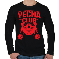 PRINTFASHION Vecna Club DND - Férfi hosszú ujjú póló - Fekete