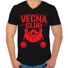 PRINTFASHION Vecna Club DND - Férfi V-nyakú póló - Fekete férfi póló