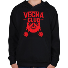 PRINTFASHION Vecna Club DND - Gyerek kapucnis pulóver - Fekete