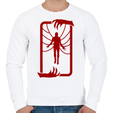 PRINTFASHION Vecna - Férfi pulóver - Fehér