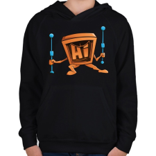 PRINTFASHION Vector Fighter - Gyerek kapucnis pulóver - Fekete gyerek pulóver, kardigán