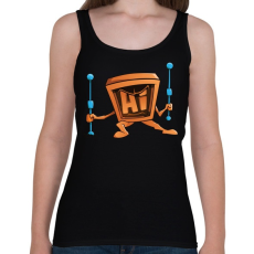 PRINTFASHION Vector Fighter - Női atléta - Fekete